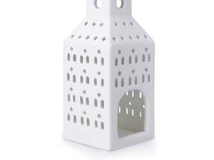 Kähler Urbania lysthus kirketårn i 20 cm højde i hvid